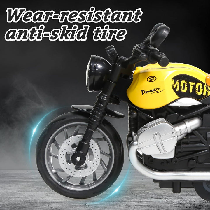 MQDMINI - Paquete de 4 juguetes de motocicleta con tracción trasera...