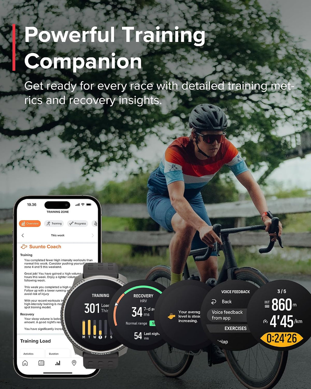 SUUNTO Raza: Reloj deportivo GPS, pantalla color AMOLED grande y