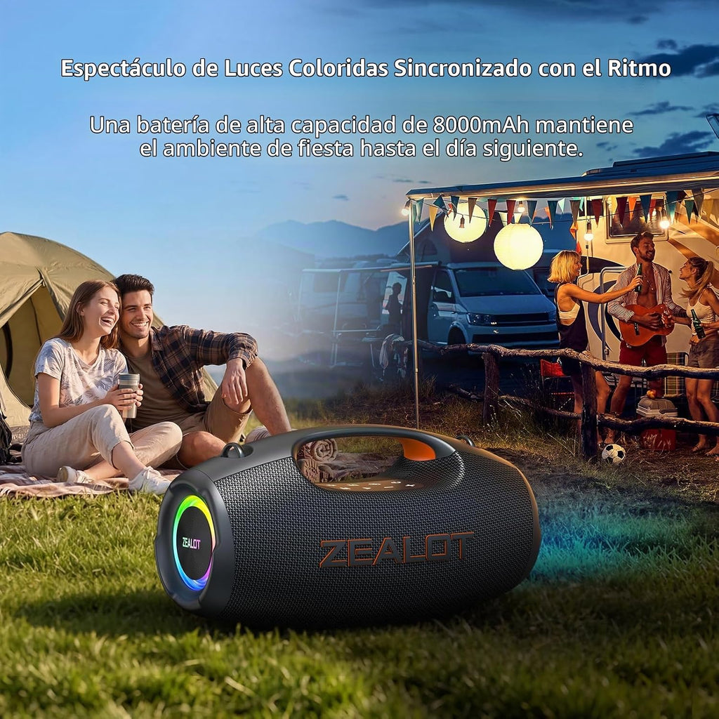 ZEALOT Altavoz Bluetooth, 90W pico al aire libre altavoces portátiles