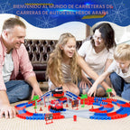 Juguetes de Camiones Monstruo Héroe Araña para Niños y Niñas de 3, 4, 5, 6, 7, 8, 9 Años: Set de Pista de Carreras con 2 Coches Araña Eléctricos, Juguetes para Niños, Regalo para Niños y Niñas de 3-9