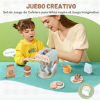 Juguete para cafeteras de madera para niños, electrodomésticos de cocina y accesorios de juguete para niños pequeños, regalo para niñas y niños