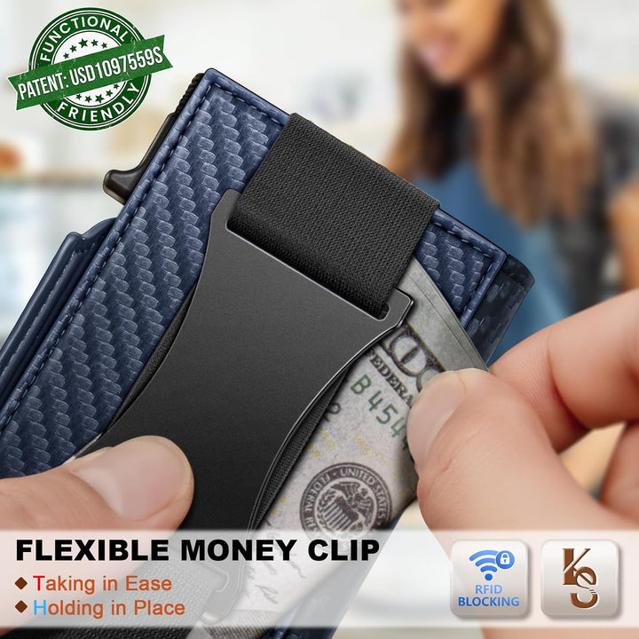 KEMISANT Billetera Airtag para hombre, delgada con bolsillo frontal...