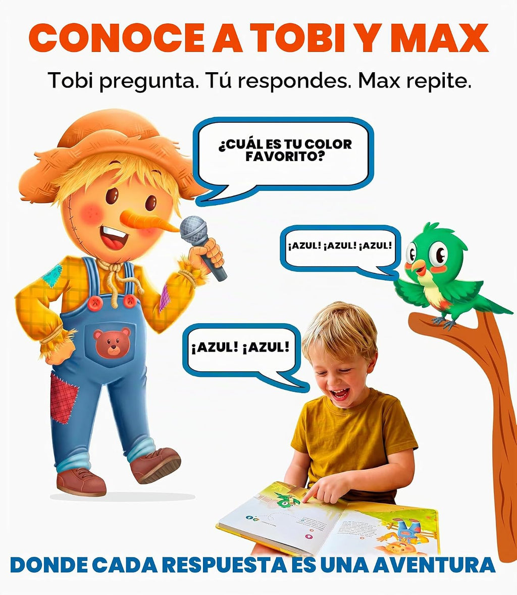 Libros de sonido interactivos para niños pequeños de 3 a 5 años graba y
