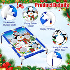 Gemscream Juego de lanzamiento de bolsas de frijoles navideños 6 bolsas