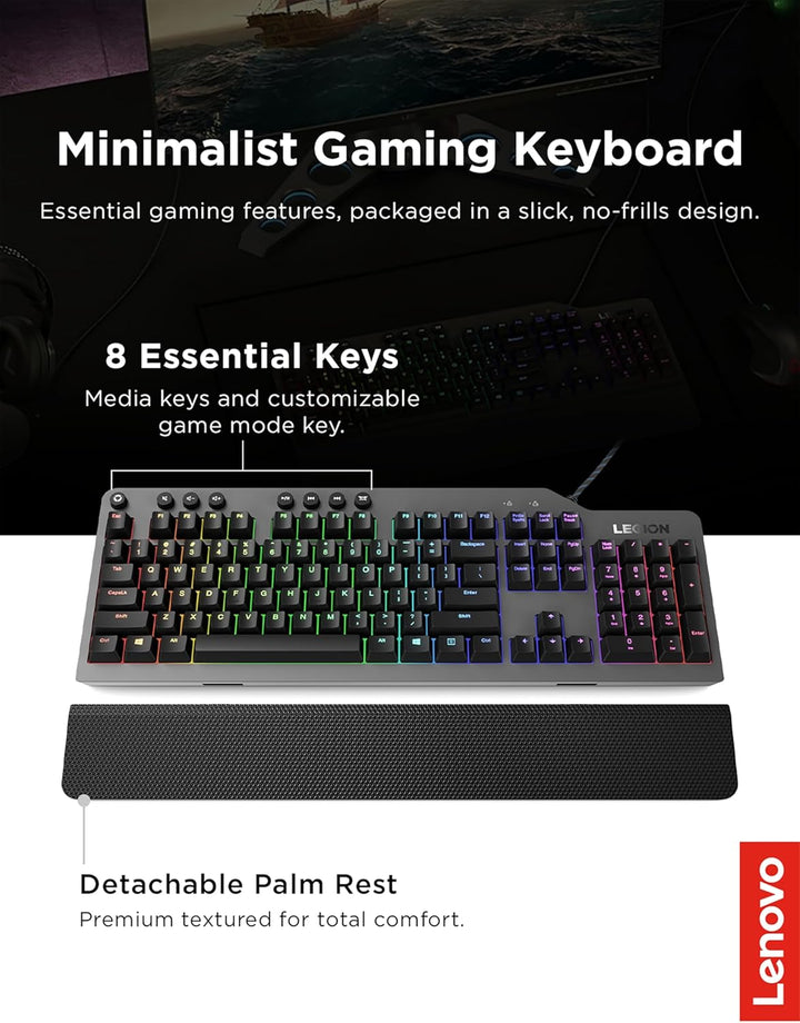 Lenovo GY40T26478 Legion K500 RGB Teclado mecánico para juegos, tec...
