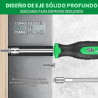 SK Juego de destornilladores de tuercas métricas de 7 piezas, 0.197-0.433