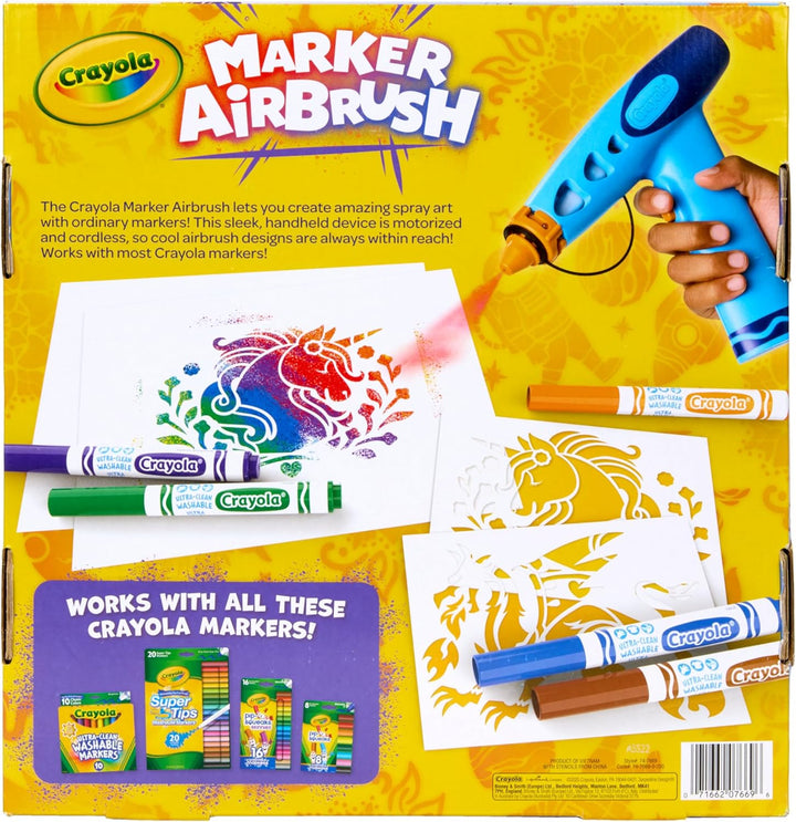 Crayola Kit de arte en aerosol con aerógrafo pulverizador