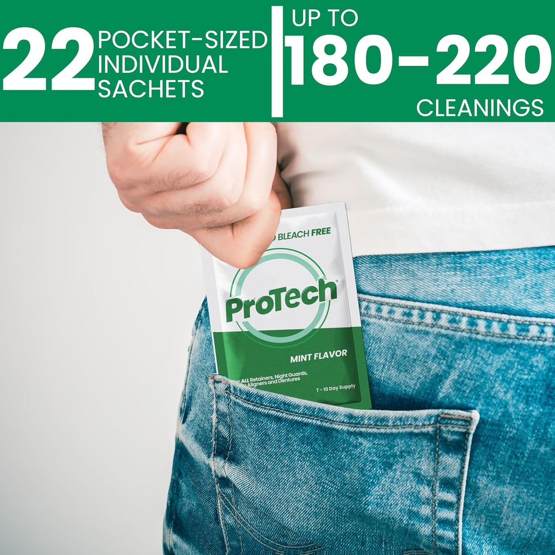 Protech - Limpiador de dentaduras postizas (180 días) para retenedo...