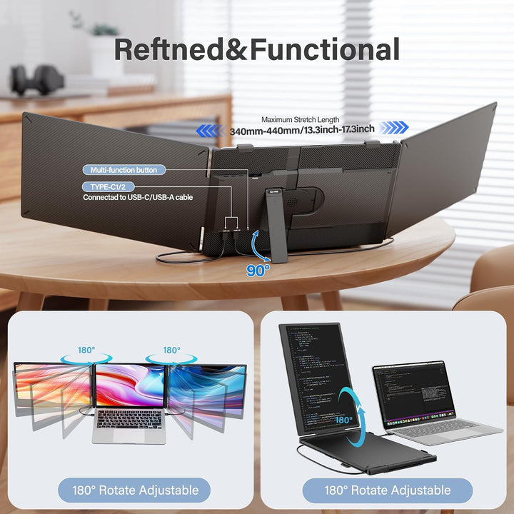 Monitor extensor de pantalla para portátil, 14.1 pulgadas, ultra de...