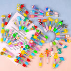 CZWZ 50 mini bolígrafos multicolores en uno 4 en 1, lindos bolígrafos a granel para niños, bolígrafo para cumpleaños y fiestas infantiles, divertidos bolígrafos de tinta kawaii de regalo