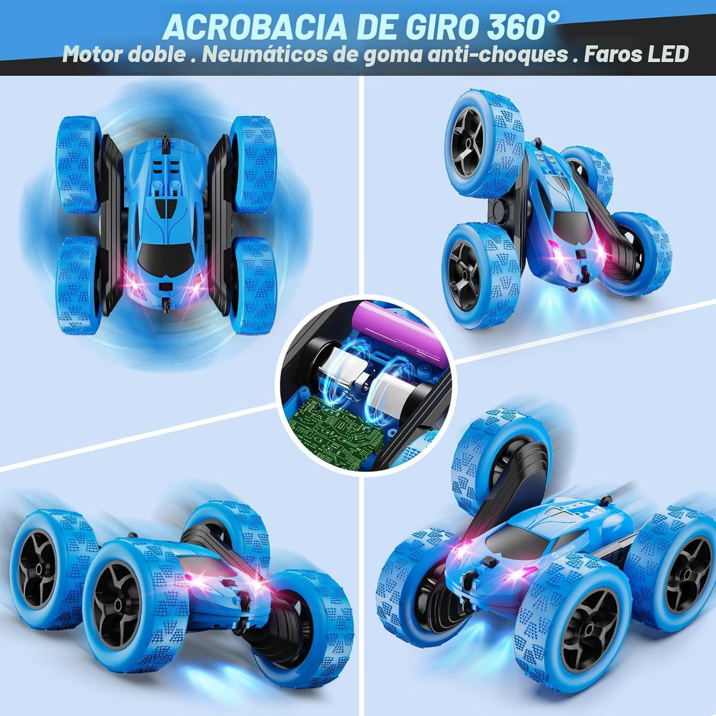 QUNREDA Coche de control remoto, juguetes de autos RC para niños de...