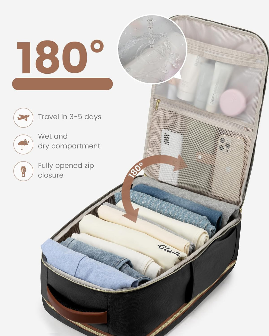 LOVEVOOK Mochila de viaje para mujeres y hombres, mochila de mano y...