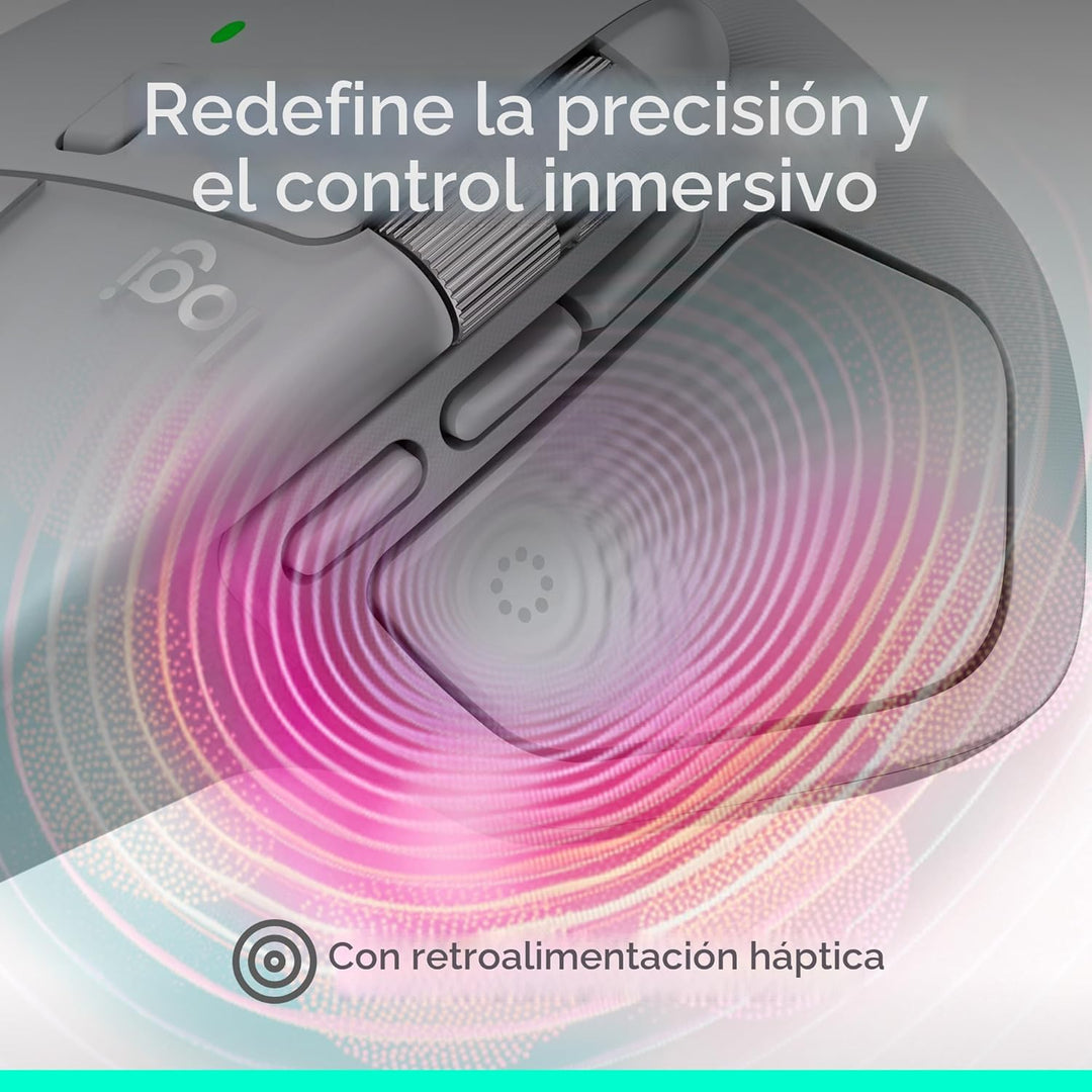 Logitech MX Master 4, mouse inalámbrico ergonómico con retroaliment...