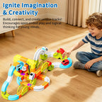 Juego de tren eléctrico 208PCS de lujo 3D STEM Track Toy