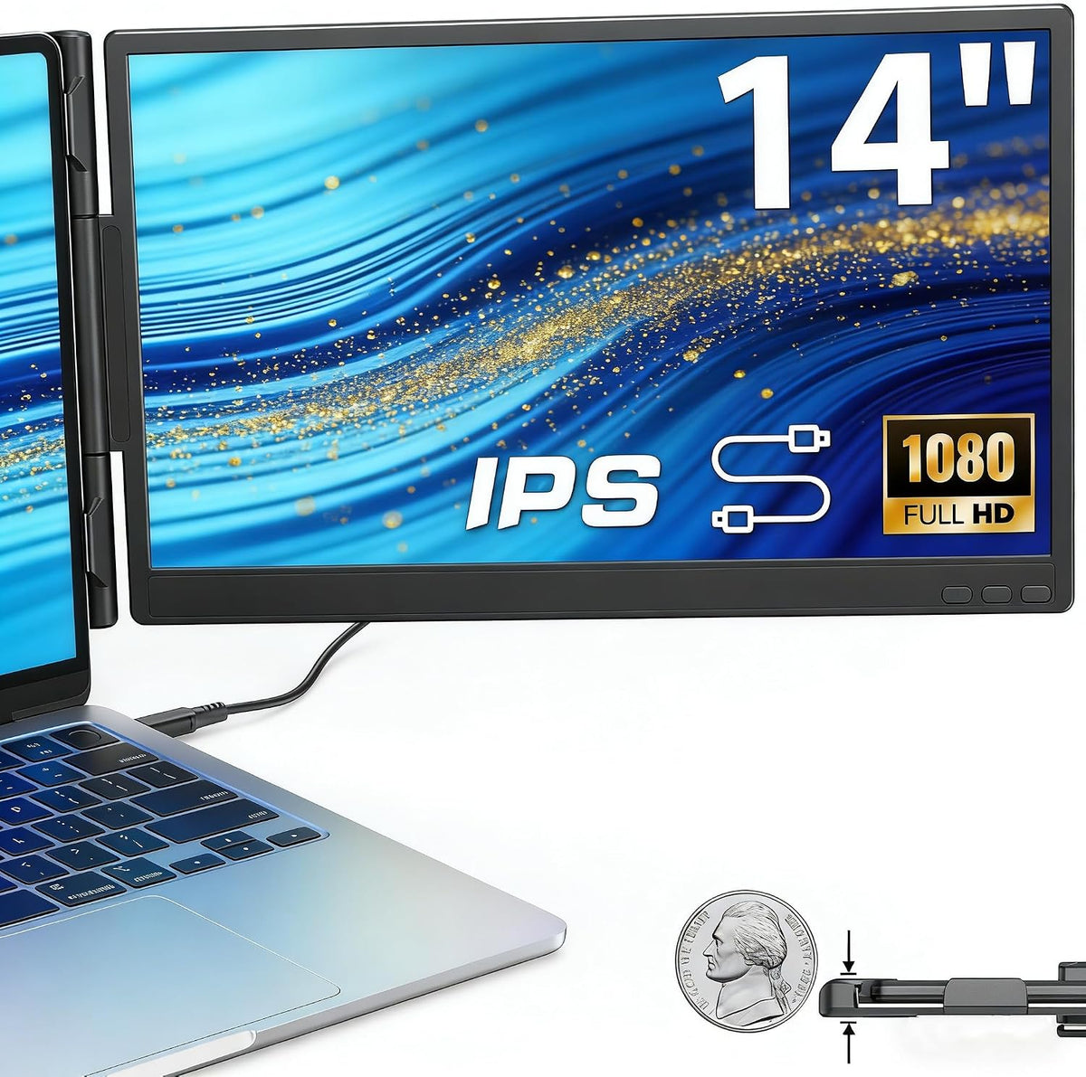 APILDELLA Extensor de pantalla para laptop de 14 pulgadas, monitor...