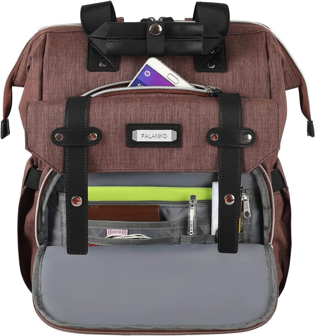 FALANKO Mochila para laptop para mujer, elegante mochila de viaje p...