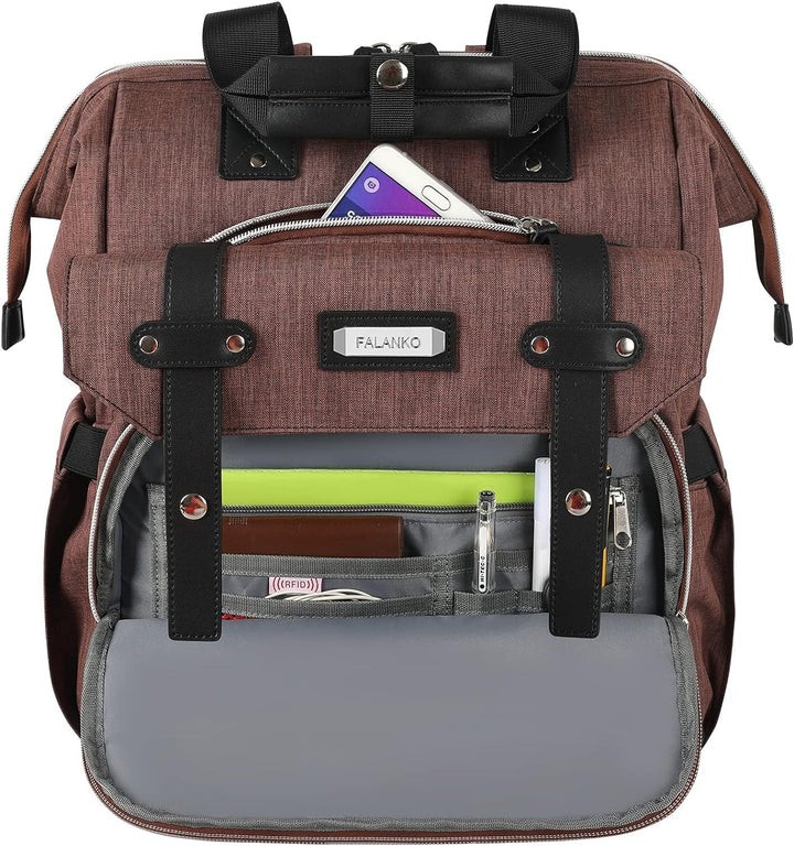 FALANKO Mochila para laptop para mujer, elegante mochila de viaje p...