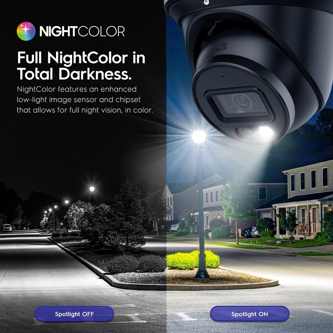 Amcrest 4K Night Color AI Turret IP PoE Cámara 49 pies Visión Noctu...