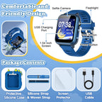 Reloj inteligente para niños, regalo para niños de 3 a 12 años con 39 juegos, reloj despertador, cámara, color azul