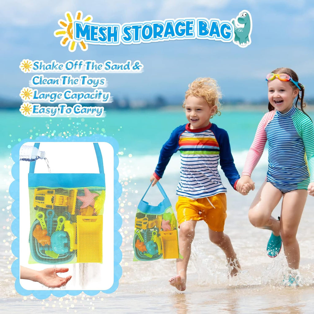 Juguetes de playa con 2 camiones, cubos plegables para niños de