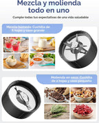 Ganiza Licuadora para Batidos, licuadora de 900W para batidos y licuados, Combo de licuadora personal y molinillo de 15 piezas para cocina, batidora de licuados con 4 tazas portátiles libres de BPA