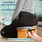 Silla plegable de meditación de bambú 18 x 7 x 6 en banco de