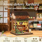 CUTEBEE Kit de rincón de libros – Kit de casa en miniatura para adultos, casa de muñecas, estantería de casa pequeña, decoración de estantería 3D rompecabezas de madera (Kanmi-dokoro Kurihara y