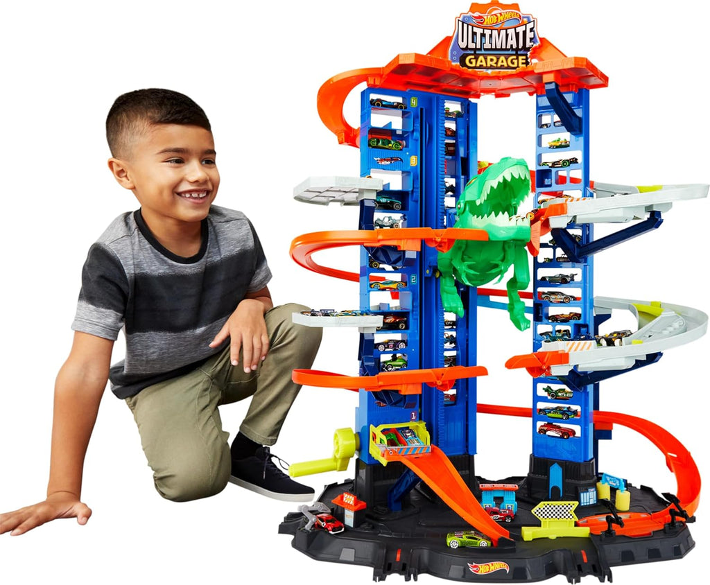 Hot Wheels Ultimate Garage Track Playset & 2 1:64 Scale Toy Cars​​​​
