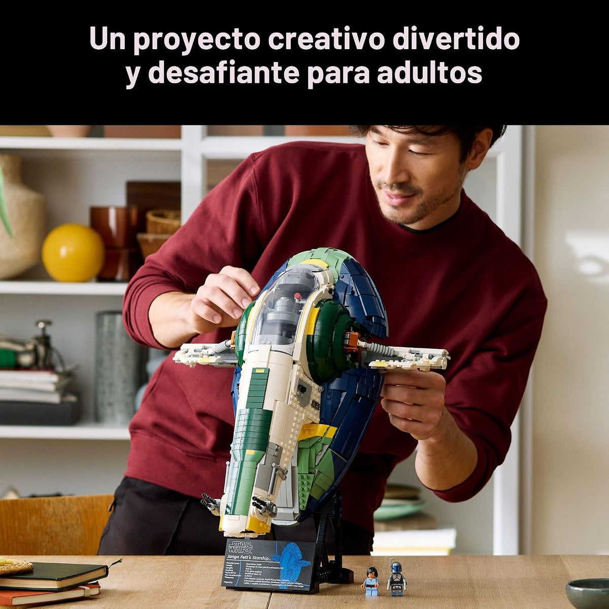 LEGO Star Wars Nave Estelar Clase Firespray de Jango Fett Set de Construcción para Adultos - Kit de Modelo Coleccionable El Ataque de los Clones y Decoración de Habitación - Idea de Regalo DIY para