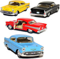 KiNSMART 1957 Chevy Bel Air Coupe Escala 1:40 Auto clásico de metal fundido 5" (juego de 4)