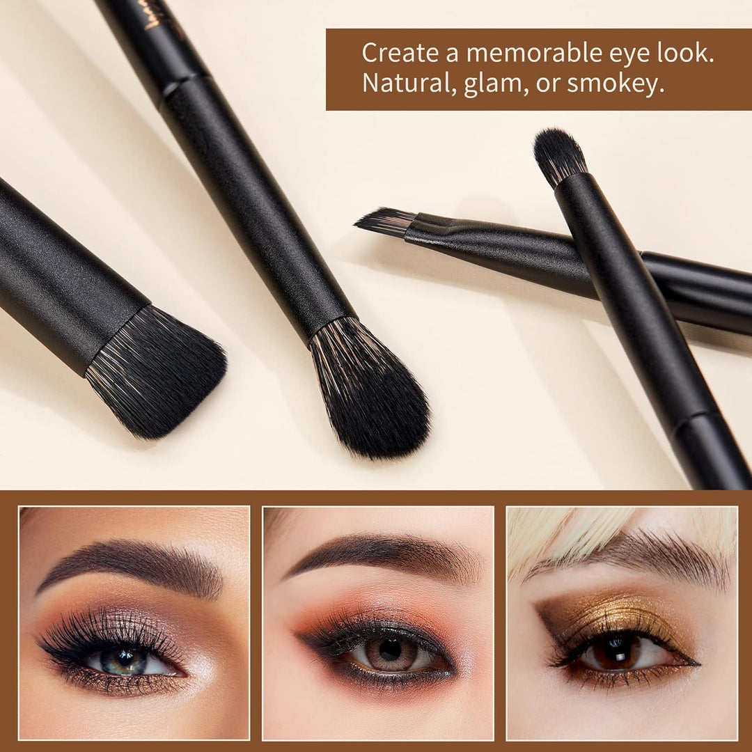 Jessup - Juego de brochas de maquillaje, 14 piezas, base Kabuki neg...