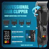 LQT Cortapelos para hombres con pantalla LED de alimentación, kit d...