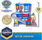 Paw Patrol: Pup Squad, Search & Rescue HQ Playset con vehículo y 2 figuras