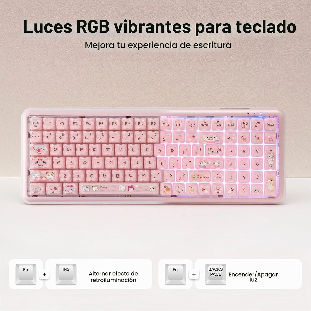 MechLands X Maorbeng X100 PRO - Teclado de membrana para juegos con...