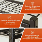 Estantes de almacenamiento, estantería de metal de 5 niveles con 120 libras por estante, pies niveladores, estante de almacenamiento para garaje, cocina, despensa, armario, 24 x 12.2 x 61.1