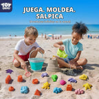 TOY Life Juego de 23 piezas de arena Ocean Beach, moldes de animales