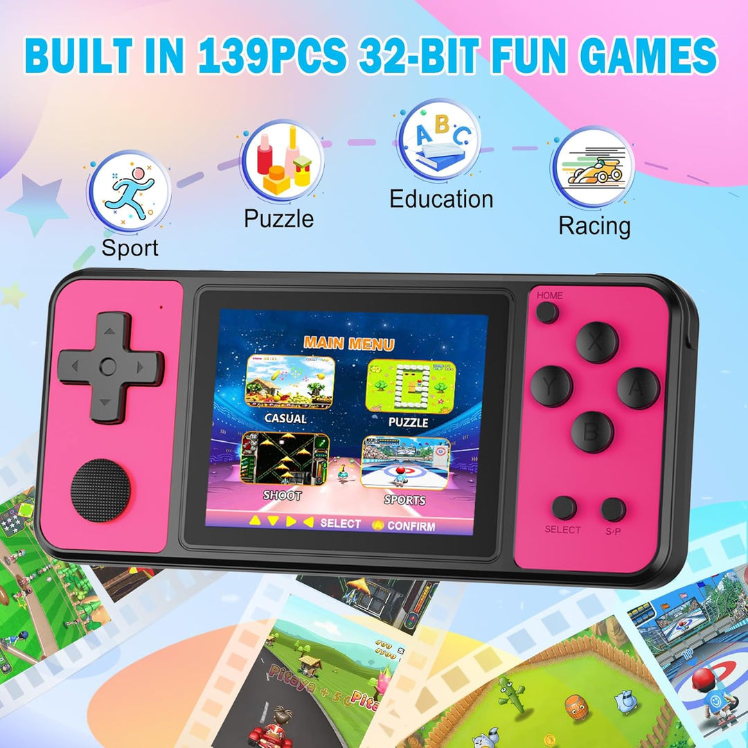Beico Juegos de Mano para Niños de 32 Bits Precargados con 139 Vide...