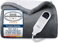 Bedsure Manta térmica con función de precalentamiento, manta eléctrica de calentamiento rápido, manta de franela suave con 6 ajustes de tiempo (hasta 10 horas), 6 ajustes de calefacción, regalos para la abuela (50 x 60 pulgadas, gris)
