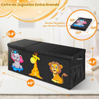 Cajón de juguetes extragrande, organizador de almacenamiento plegable con tapas, 40"x14"x16"