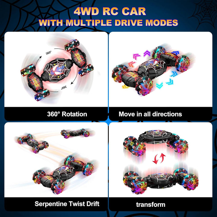 Nikuku Auto de acrobacias RC con detección de gestos, auto de contr...