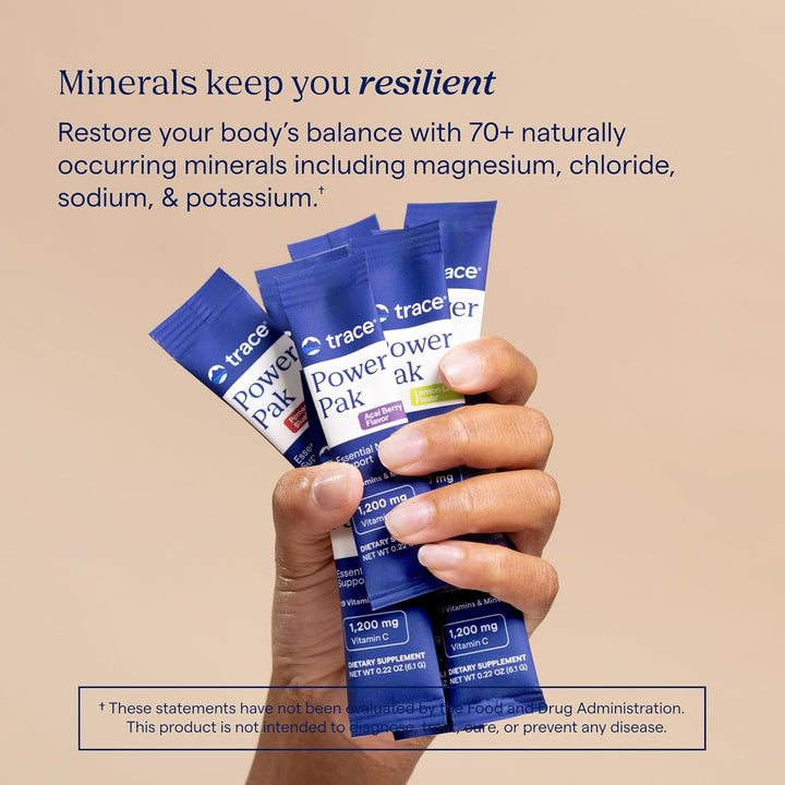 Trace Minerals Power Pak - Paquetes de electrolitos en polvo | 1200...