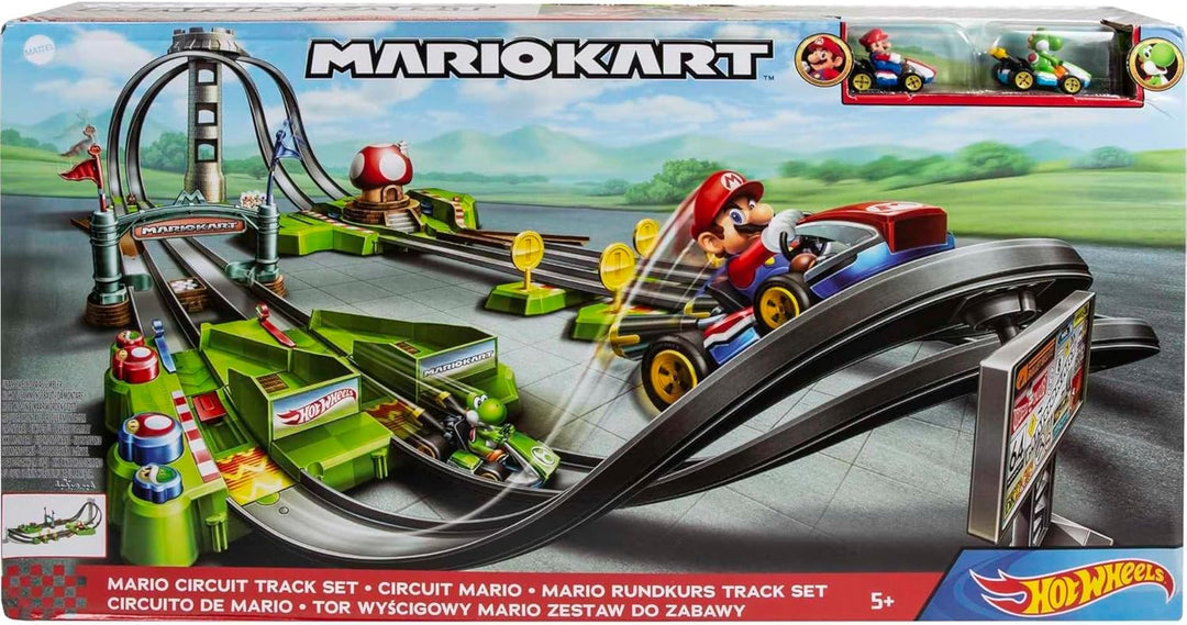 Hot Wheels Mario Kart Circuit Juego de pistas y 2 vehículos de jugu...