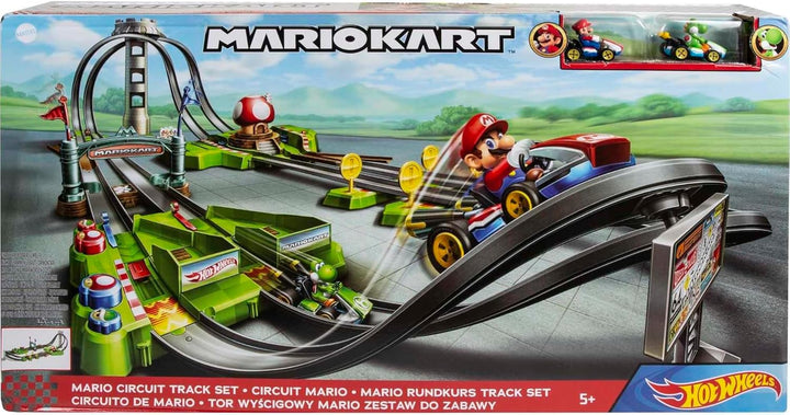 Hot Wheels Mario Kart Circuit Juego de pistas y 2 vehículos de jugu...