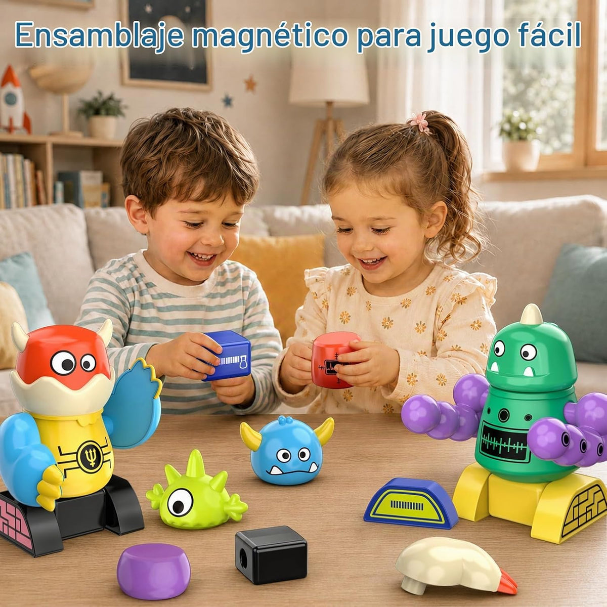 Magnetic Robot Building Toy, STEM Magnet Monster Toys Set para Kids Age 3-5