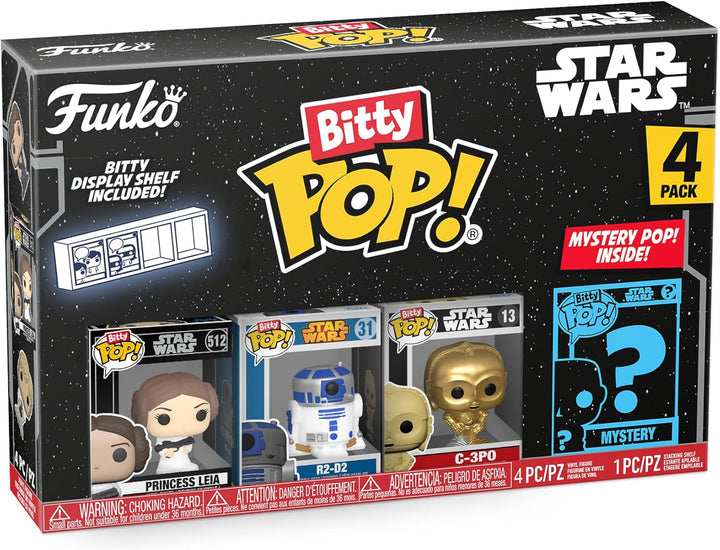 Funko Bitty POP! Star Wars - Leia, 4-Pack - Princesa Leia, R2-D2, C...
