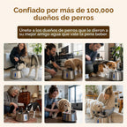 Selene - Fuente inalámbrica para perros, fuente de agua inalámbrica para perros en el interior, fuente de acero inoxidable para mascotas, filtración de 4 capas, batería de 30 días