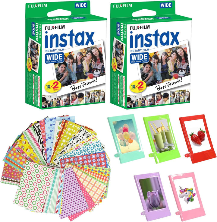 Fujifilm Instax Wide Instant Film - Paquete de 2 unidades, 40 hojas...
