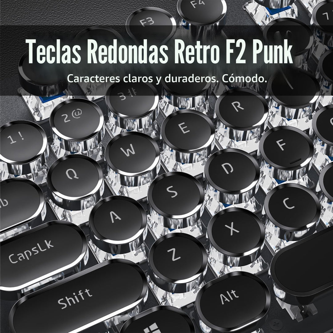 SEUNKWANG EWEADN TK100 - Teclado mecánico con cable, 104 teclas est...