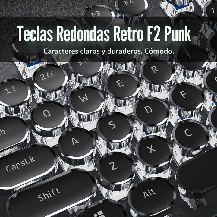 SEUNKWANG EWEADN TK100 - Teclado mecánico con cable, 104 teclas est...