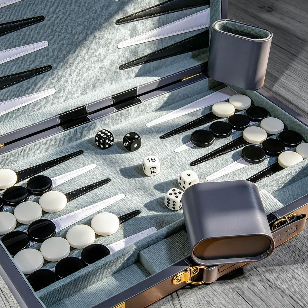 Juego de backgammon de viaje para adultos, juego de mesa clásico con